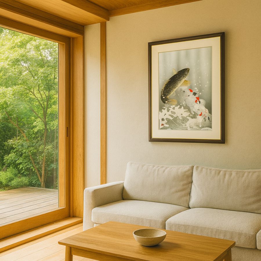 夫婦滝昇鯉 森山観月