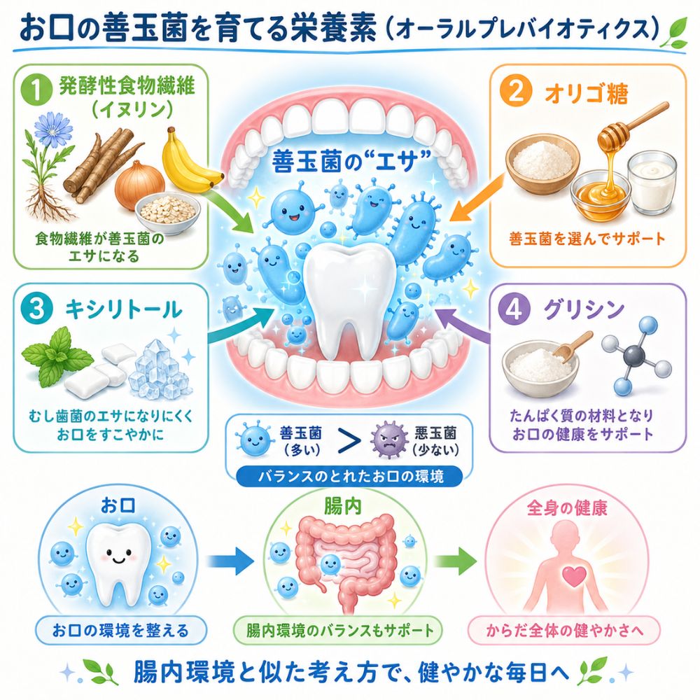 口腔内プレバイオティクスとして働く栄養素