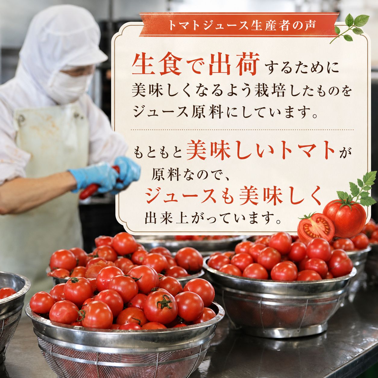 北海道当麻町産 有機トマトジュース無塩